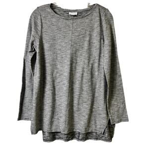 J Jill Long Sleeve GrayTop / Tunic S 100% Cotton.(2658)‎
